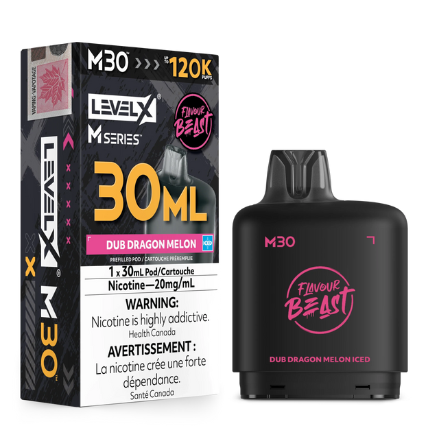Dub Dragon Melon Iced Level X M Series 30mL Pod 120K
