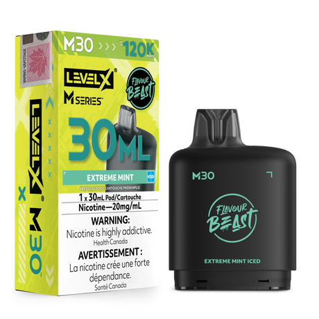 Extreme Mint Iced Level X M30 30mL prefilled pod 120K