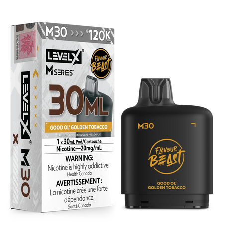 Good Ol Golden Tobacco Level X M30 30mL prefilled pod 120K