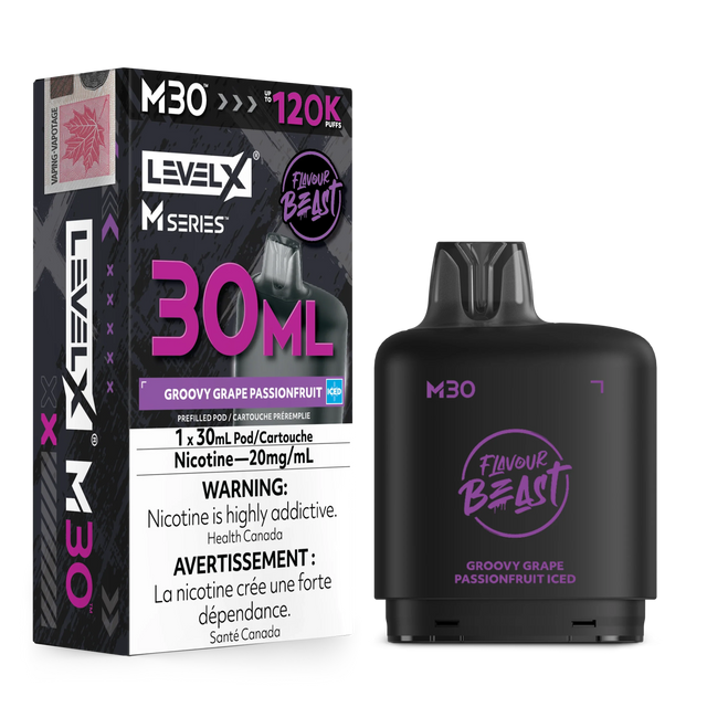 Groovy Grape Passionfruit Iced Level X M30 30mL prefilled pod 120K