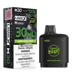 Gusto Green Apple Level X M30 30mL prefilled pod 120K