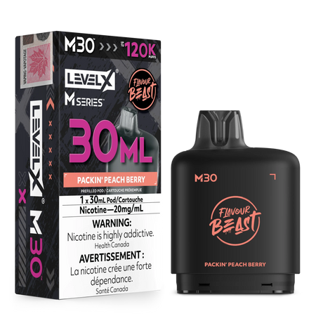 Packin’ Peach Berry Level X M30 30mL prefilled pod 120K
