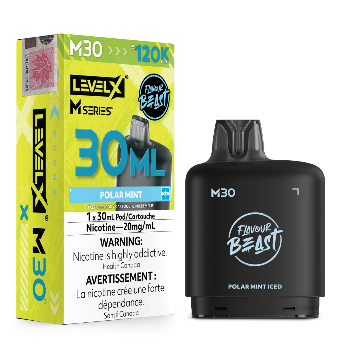 Polar Mint Iced Level X M30 30mL prefilled pod 120K