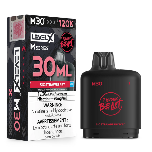 Sic Strawberry Iced Level X M30 30mL prefilled pod 120K