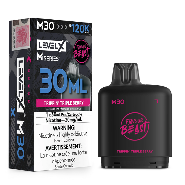 Trippin’ Triple Berry Level X M Series 30mL Pod 120K