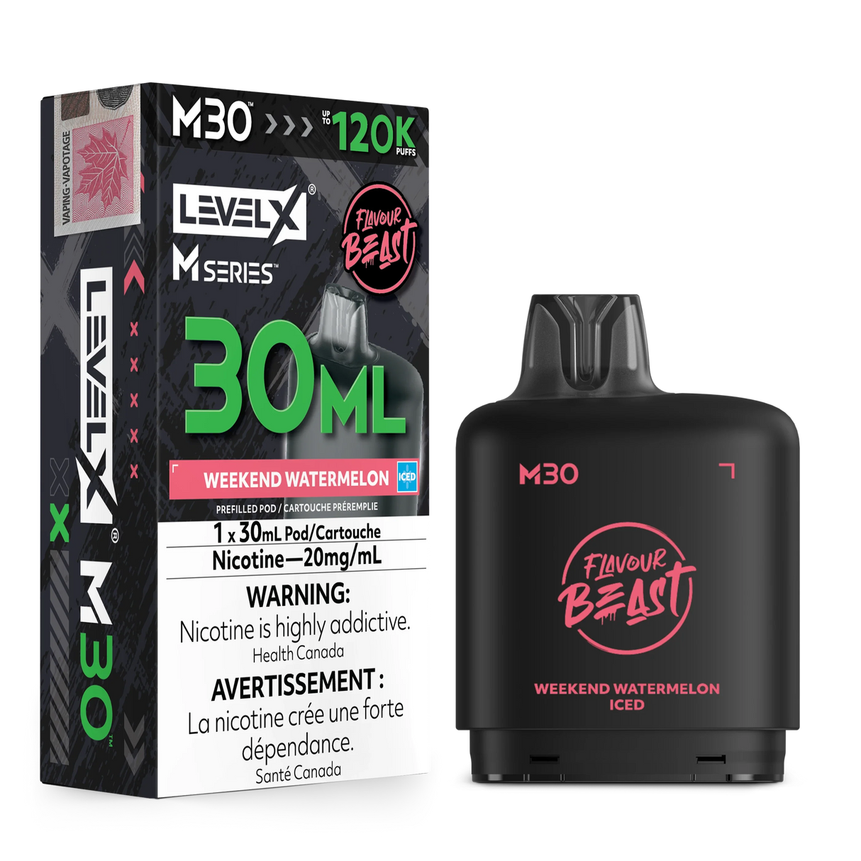 Weekend Watermelon Iced Level X M Series 30mL Pod 120K