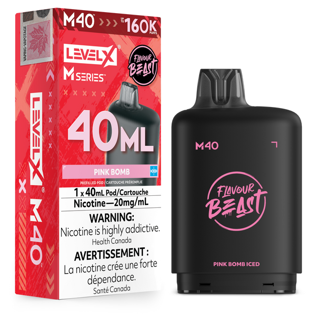 Pink Bomb Iced Level X M40 40mL prefilled pod 160K