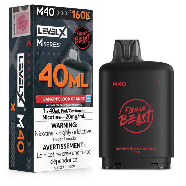 Bangin Blood Orange Iced Level X M Series 40mL M40 Pod 160K