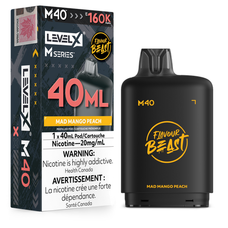 Mad Mango Peach Level X M40 40mL prefilled pod 160K
