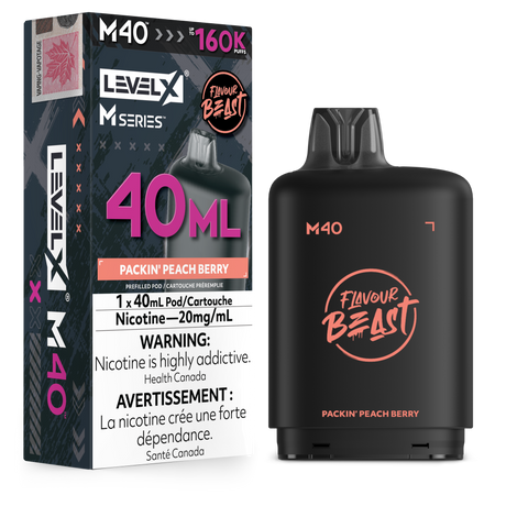 Packin Peach Berry Level X M40 40mL prefilled pod 160K