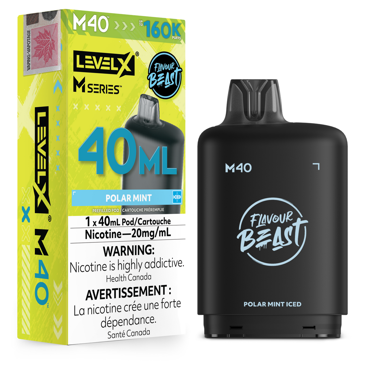 Polar Mint Iced Level X M Series 40mL Pod – 160K