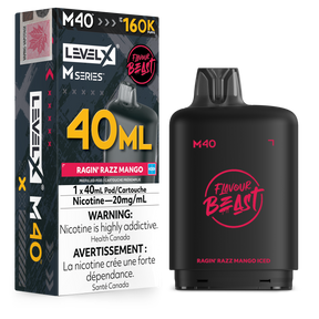 Ragin Razz Mango Iced Level X M40 40mL prefilled pod 160K