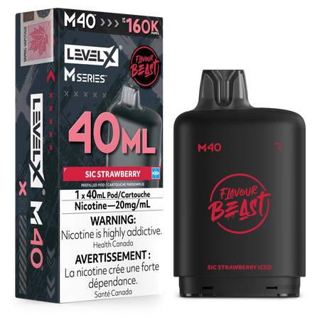 Sic Strawberry Iced Level X M40 40mL prefilled pod 160K