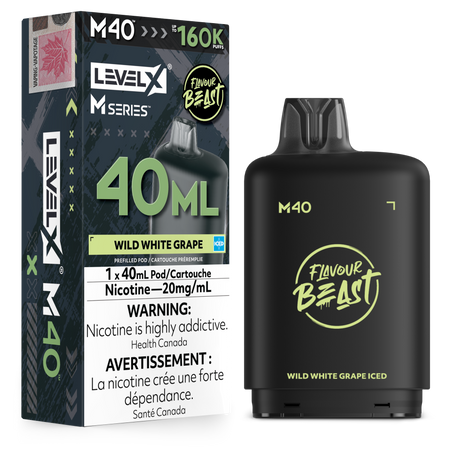 Wild White Grape Iced Level X M40 40mL prefilled pod 160K