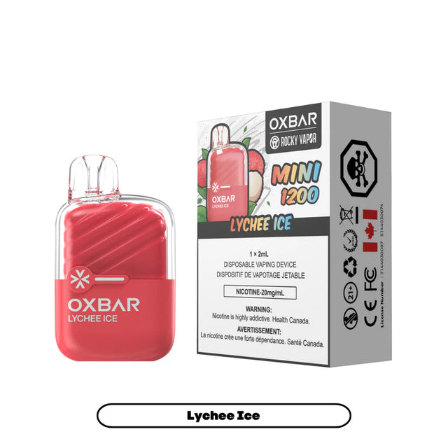 OXBAR Mini 1200 Disposable Vape - Lychee Ice - 1200 puffs - 20mg/ml nicotine strength - 2ml e-juice