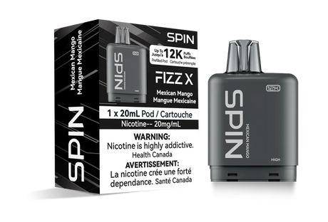 SPIN FIZZ X Pod 12000 - Mexican Mango Flavour - 12k Vape Pod