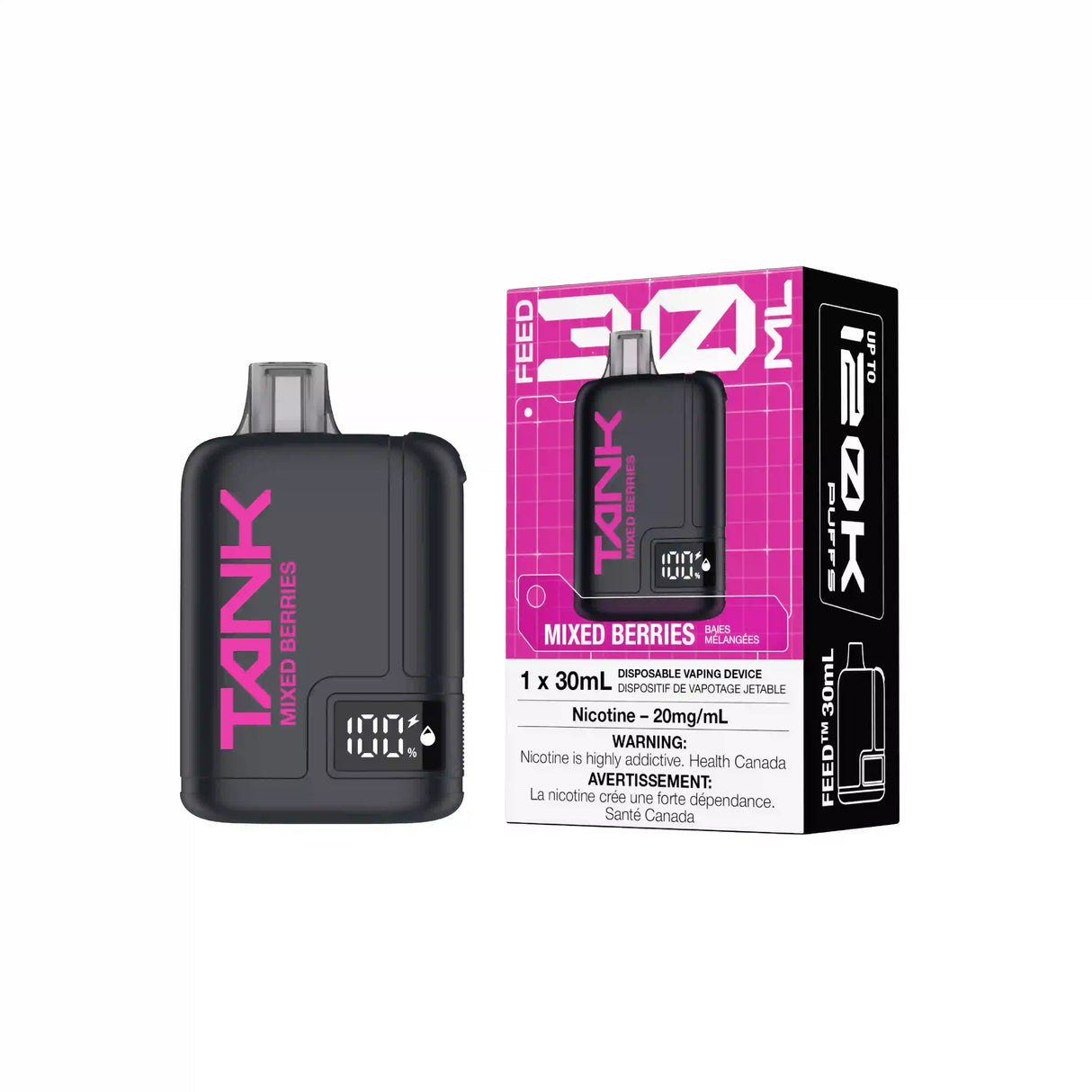Mixed Berries FEED Tank 120K Disposable Vape