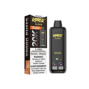Ripper SLEEK Disposable Vape Mountain Citrus Raspberry flavour – 20,000 puffs