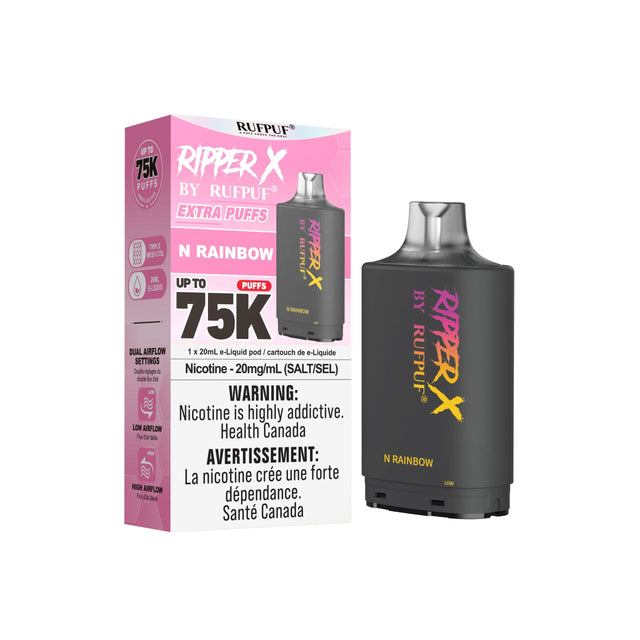 NRD Rainbow Ripper X 75K (20mgML) vape pods with upto 75000 puffs_20mL_eliquid