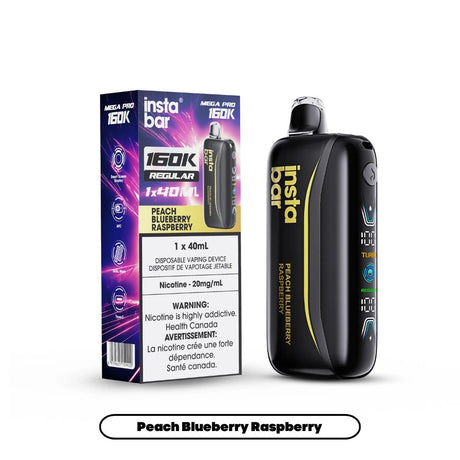 Peach Blueberry Raspberry Insta Bar Mega Pro 160K