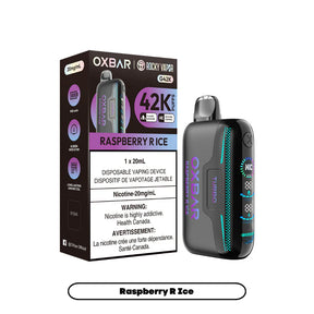 Rocky Vapor Oxbar G42K - Raspberry R Ice Disposable Vape. 20ml e-liquid, 20mg/ml nicotine. 42K Puffs