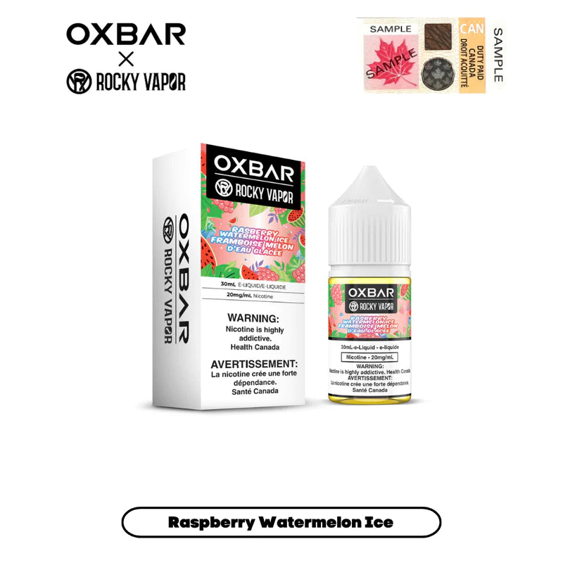 ROCKY VAPOR OXBAR E-LIQUIDS - RASPBERRY WATERMELON ICE