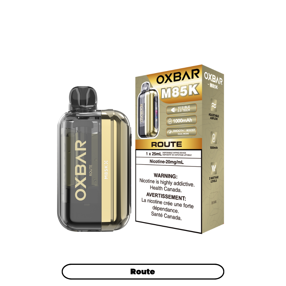 Oxbar M85K Route disposable vape – unique flavour blend – 85,000 puffs