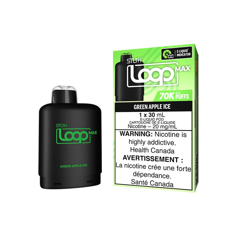 STLTH LOOP MAX Pod Pack Green Apple Ice flavour – 70 000 puffs
