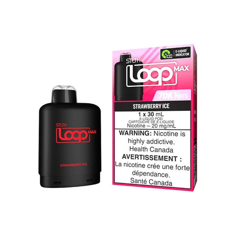 STLTH LOOP MAX Strawberry Ice Pod Pack with 30mL, up to 70k puffs