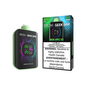 Green Apple Ice - STLTH X GEEKBAR 80000 puffs - 30mL nic salt vape - 20mg strength