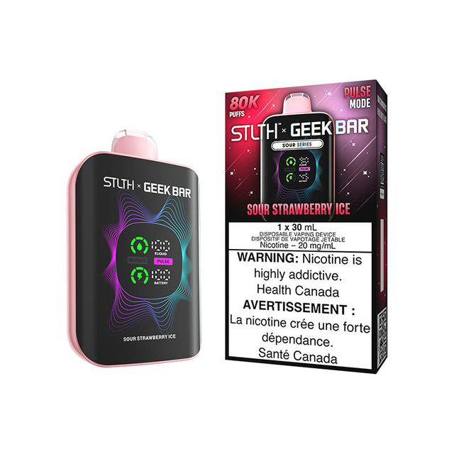 Sour Strawberry Ice STLTH X GEEKBAR 80000 Puffs Disposable Vape
