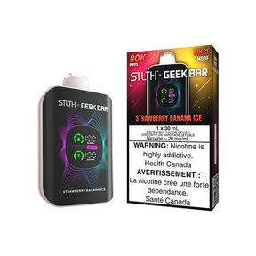 STLTH X GEEKBAR 80000 Puffs Disposable Vape - Strawberry Banana Ice