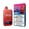 STLTH ECO XL Cherry Blast Ice disposable vape device shown with packaging featuring cherry flavour and icy finish design