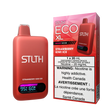 STLTH ECO XL Strawberry Kiwi Ice disposable vape device with display shown alongside packaging featuring strawberry, kiwi, and icy flavour design
