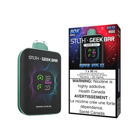Poppin Hype Ice STLTH x Geek Bar 80K 30mL disposable vape