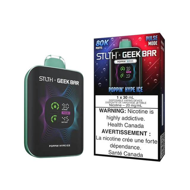 Poppin Hype Ice STLTH x Geek Bar 80K 30mL disposable vape