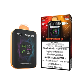 Poppin Orange Ice STLTH x Geek Bar 80K 30mL disposable vape