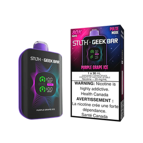 Purple Grape STLTH X GEEKBAR 80K Disposable Vape with rich grape flavour and 30mL capacity