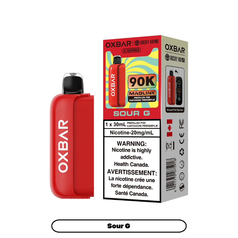 Rocky Vapor Oxbar Maglink Prefilled Pods 90K - G Series - Sour G