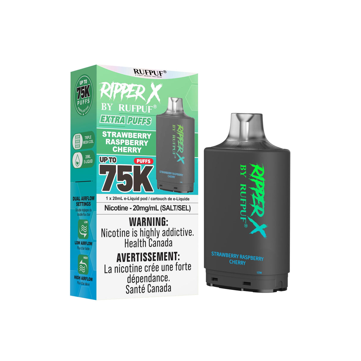 Strawberry Raspberry Cherry - Ripper X 75K Turbo Pod 75000 Puffs