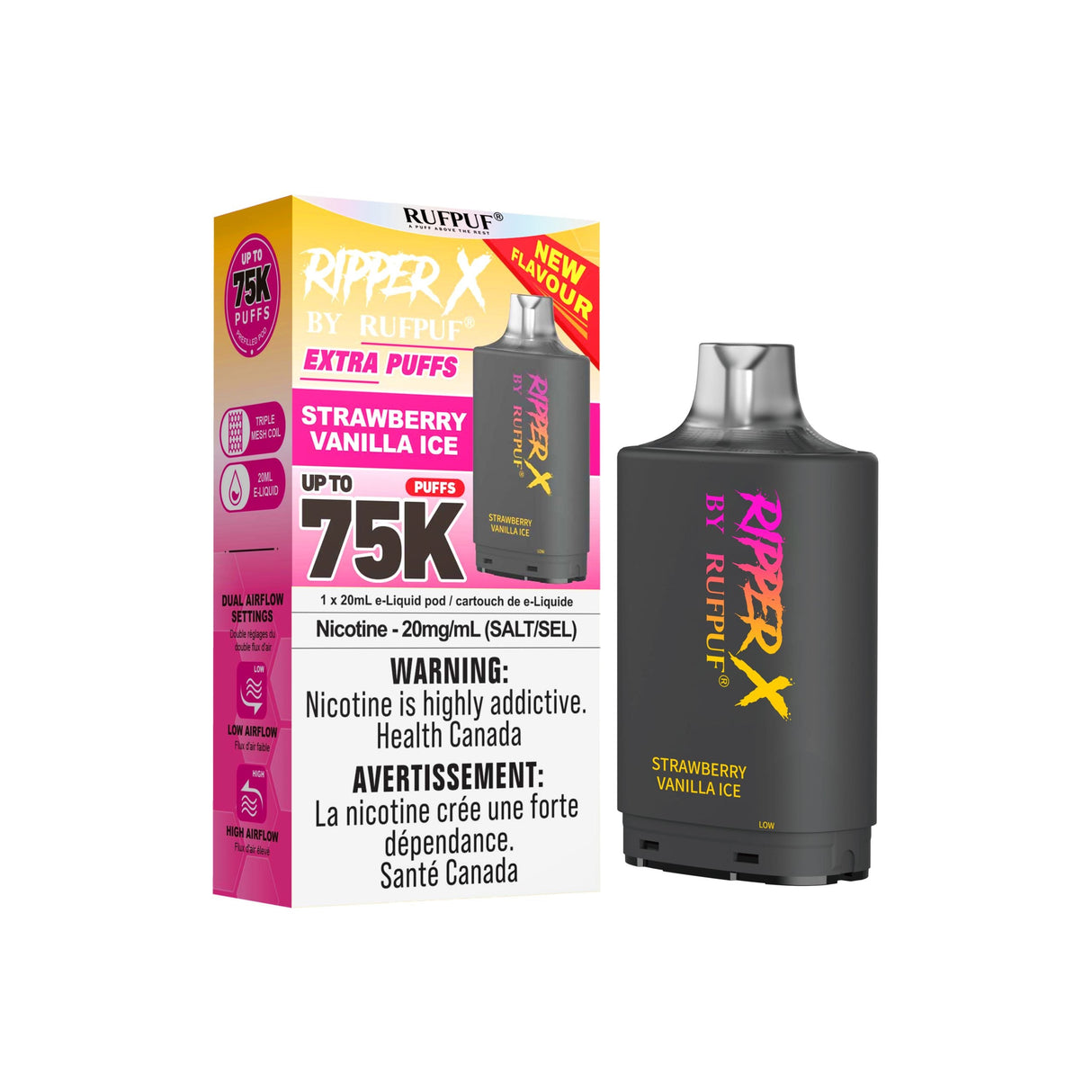 Strawberry Vanilla Ice Ripper X 75K Pod