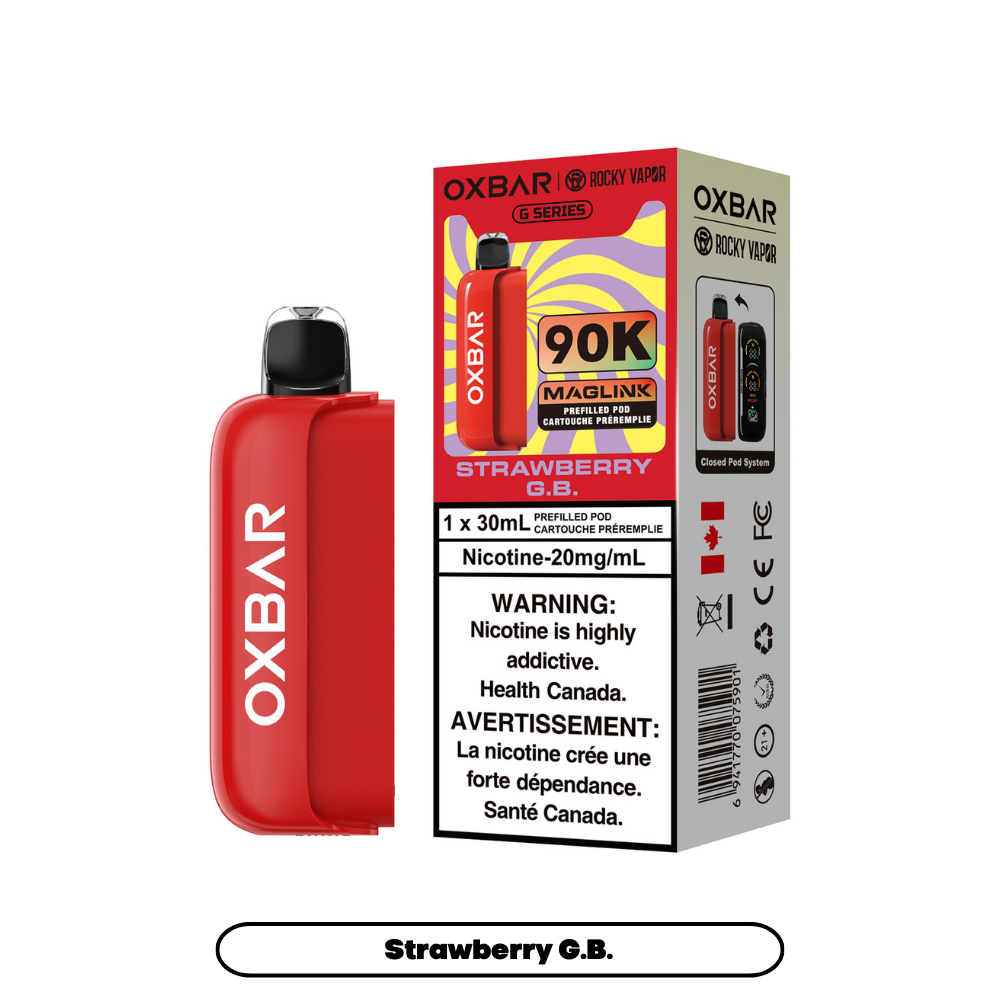 Rocky Vapor Oxbar Maglink Prefilled Pods 90K - G Series - Strawberry G.B
