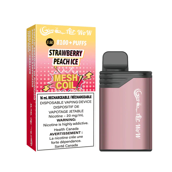 GENIE AIR WOW - STRAWBERRY PEACH ICE  (SYNTHETIC)
