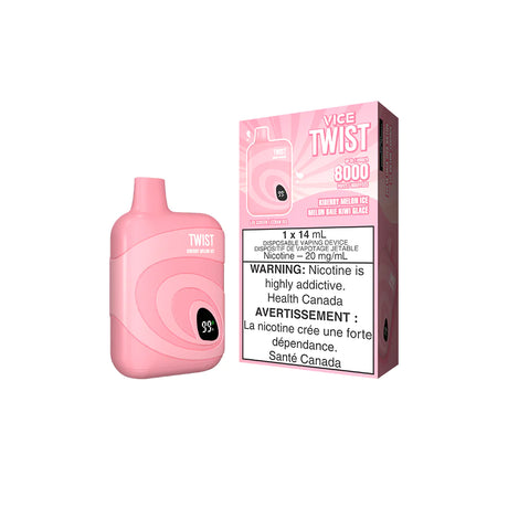VICE TWIST DISPOSABLE VAPE 8000 8K KIBERRY MELON ICE