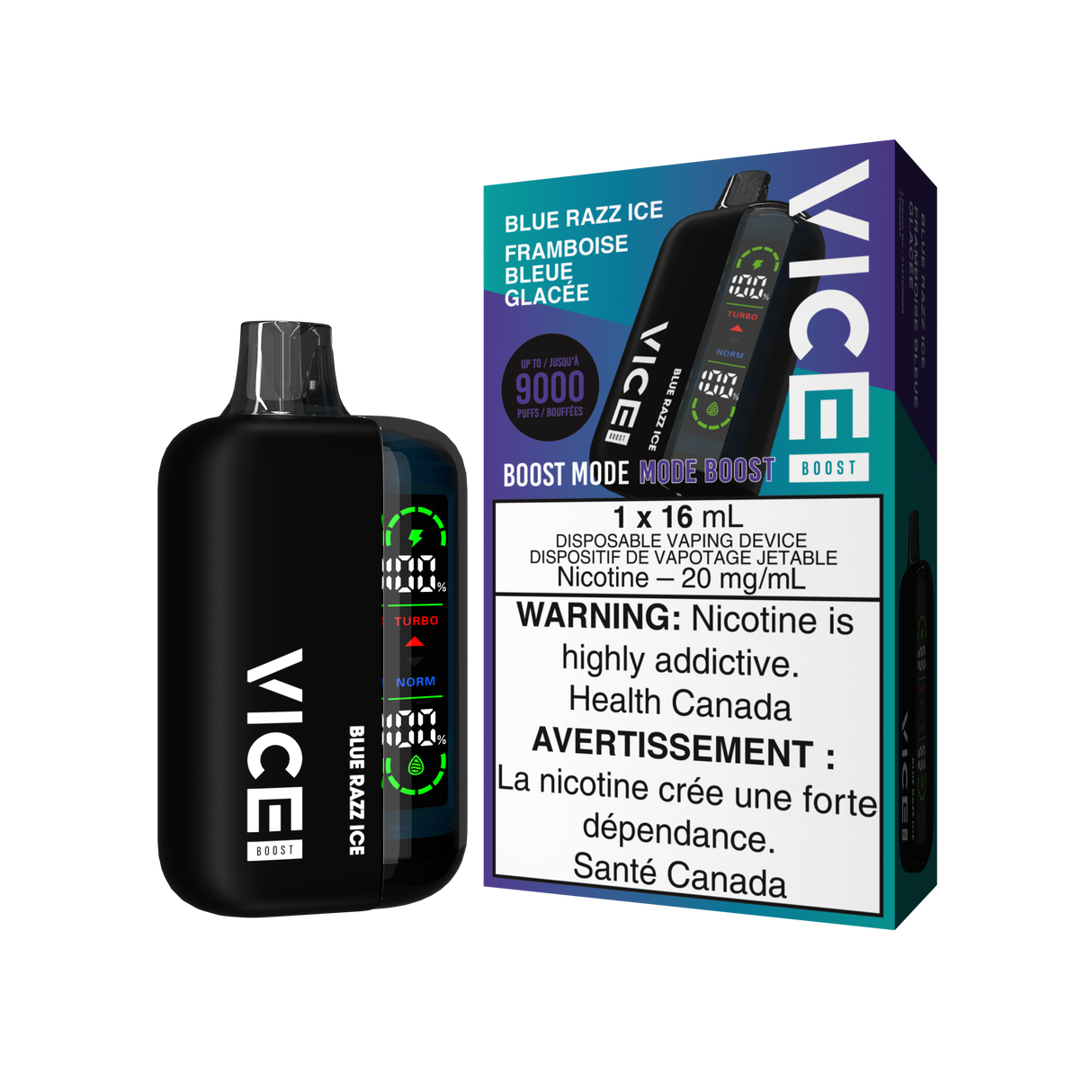 Vice Boost 9000 Disposable Vape - Blue Razz Ice
