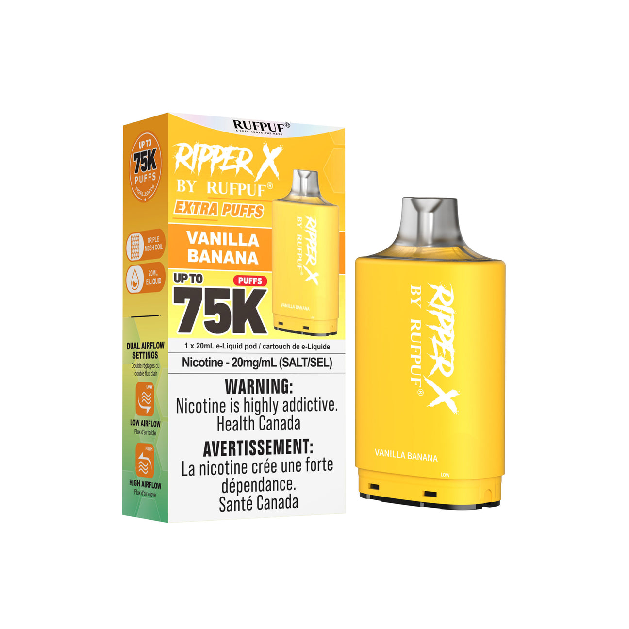 Vanilla Banana - Ripper X 75k Pod 20mg/ml