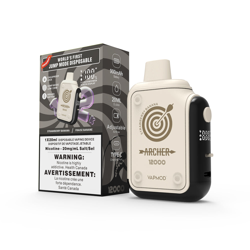 Strawberry Banana Vapmod Archer 12k Puffs Disposable Vape