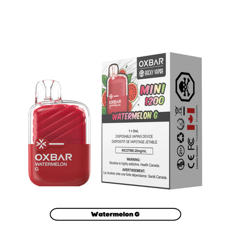 OXBAR Mini 1200 Disposable Vape - Watermelon G - 1200 puffs - 20mg/ml nicotine strength - 2ml e-juice
