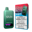 STLTH ECO XL Watermelon Lime Ice disposable vape shown with retail box highlighting watermelon fruit and lime cooling flavor