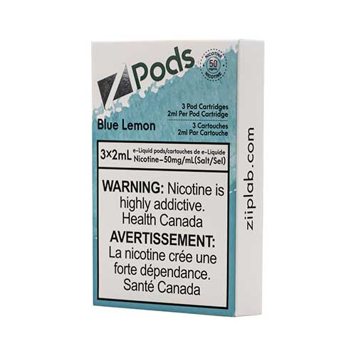 Blue Lemon Z Pods 20mg for STLTH-compatible devices with three prefilled 2mL